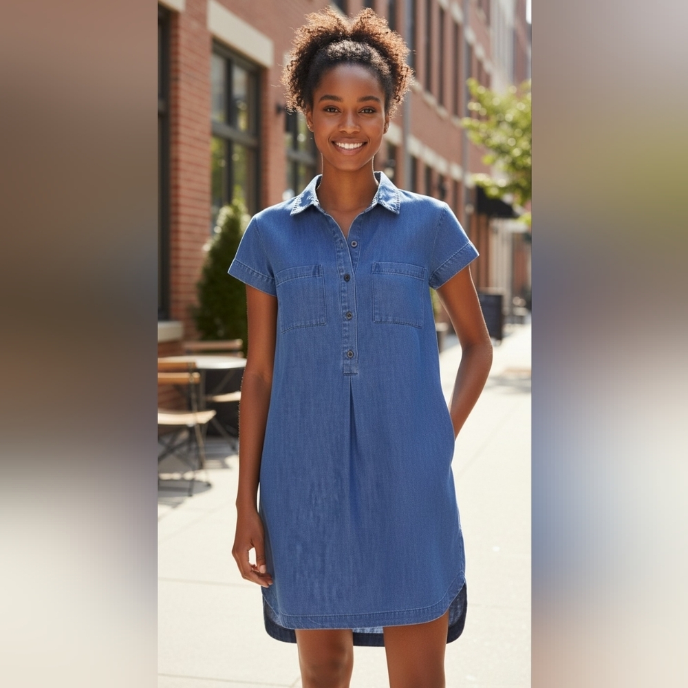 Old Navy Classic Chambray Utility Shirtdress